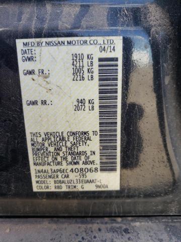 Photo 10 from auction – 2014 NISSAN ALTIMA with VIN 1N4AL3AP6EC408068