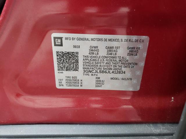 Photo 10 from auction – 2018 CHEVROLET TRAX 1LT with VIN 3GNCJLSB6JL412834