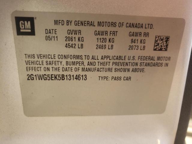 Photo 10 from auction – 2011 CHEVROLET IMPALA LT with VIN 2G1WG5EK5B1314613