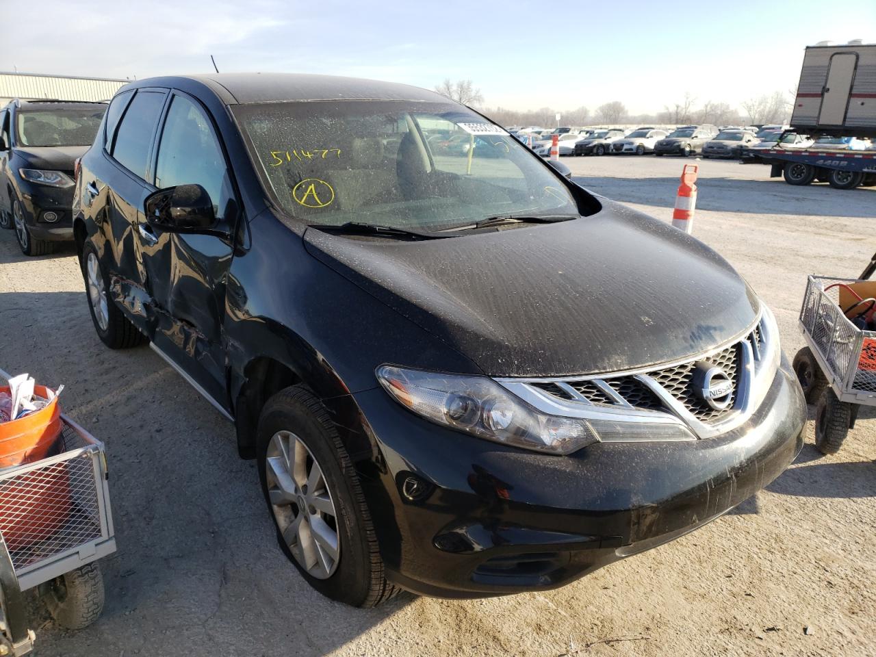 NISSAN MURANO S 2014 with VIN JN8AZ1MW8EW511477 - Photo from auction