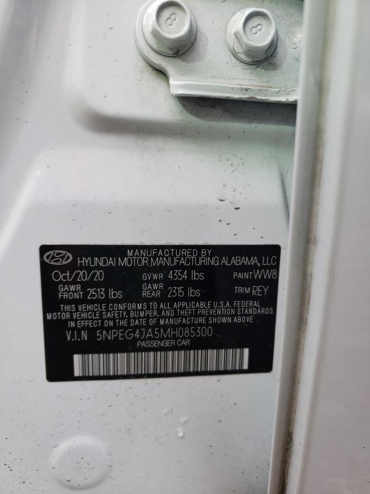 Photo 10 from auction – 2021 HYUNDAI SONATA SE with VIN 5NPEG4JA5MH085300