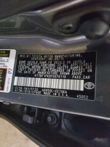 Photo 10 from auction – 2015 TOYOTA CAMRY LE with VIN 4T1BF1FK2FU078119