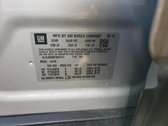 Photo 10 from auction – 2015 BUICK ENCORE CON with VIN KL4CJBSB6FB267414