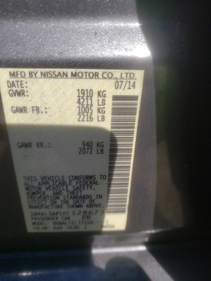 Фото 10 с аукциона – 2015 NISSAN ALTIMA 2.5 с VIN 1N4AL3AP1FC128673