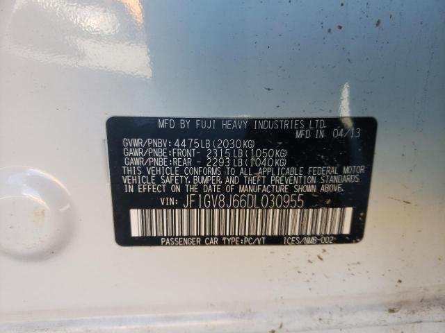 Photo 10 from auction – 2013 SUBARU IMPREZA WR with VIN JF1GV8J66DL030955