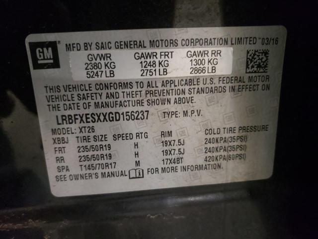 Photo 10 from auction – 2016 BUICK ENVISION P with VIN LRBFXESXXGD156237