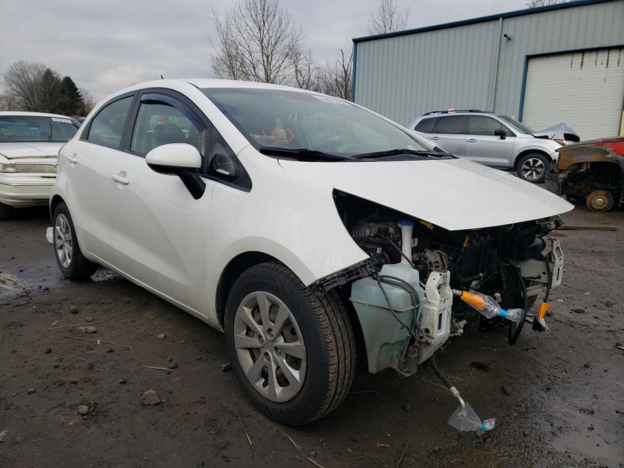 KIA RIO LX 2014 with VIN KNADM5A35E6391286 - Photo from auction