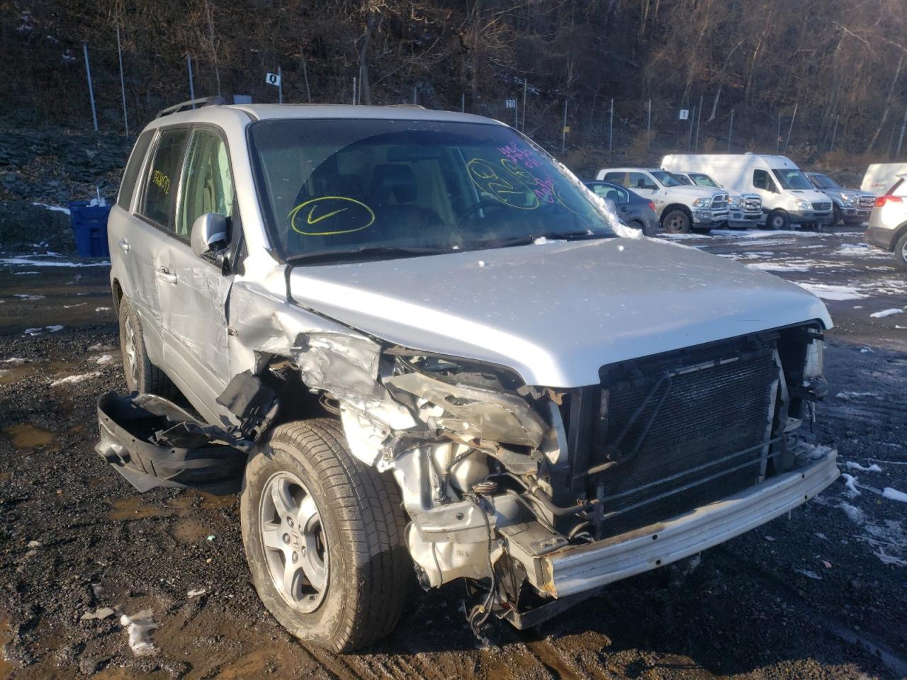 HONDA PILOT EXL 2007 with VIN 2HKYF18707H536419 - Photo from auction