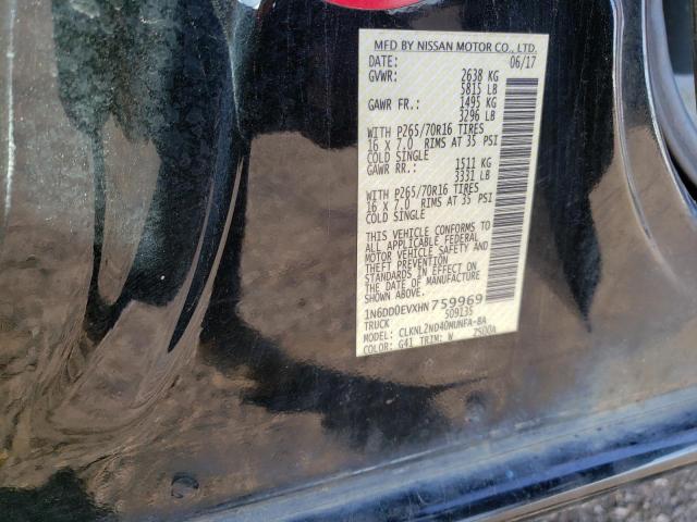 Photo 10 from auction – 2017 NISSAN FRONTIER S with VIN 1N6DD0EVXHN759969