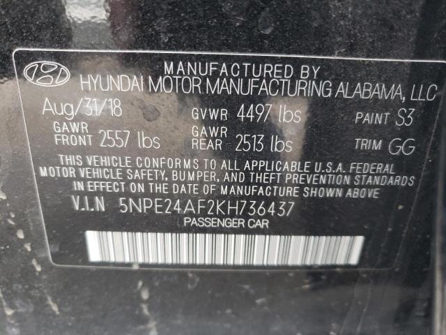 Photo 10 from auction – 2019 HYUNDAI SONATA SE with VIN 5NPE24AF2KH736437