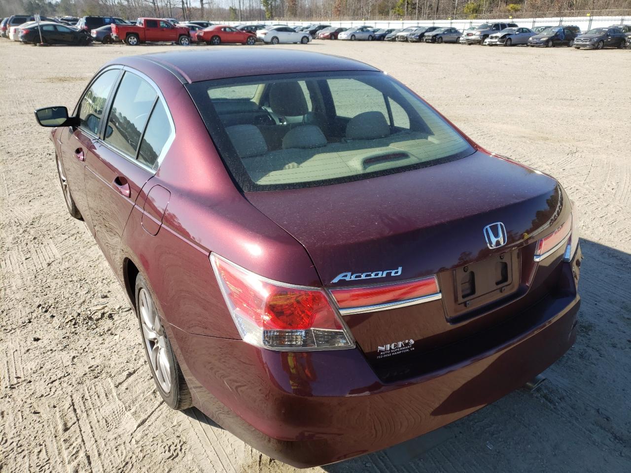 Photo 3 from auction – 2011 HONDA ACCORD EX with VIN 1HGCP2F76BA150752