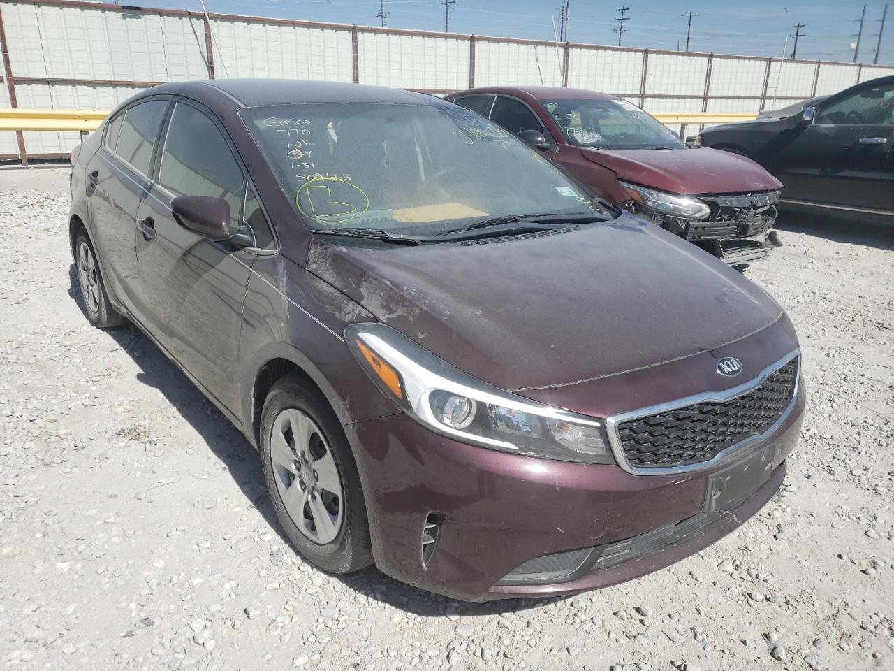 KIA FORTE LX 2017 with VIN 3KPFL4A75HE049573 - Photo from auction