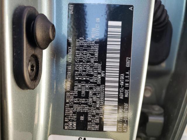 Photo 10 from auction – 2009 TOYOTA VENZA with VIN 4T3BE11A99U003205