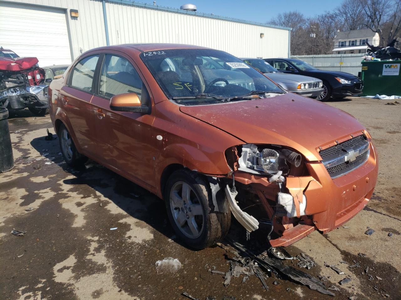 CHEVROLET AVEO LT 2007 with VIN KL1TG56607B188199 - Photo from auction