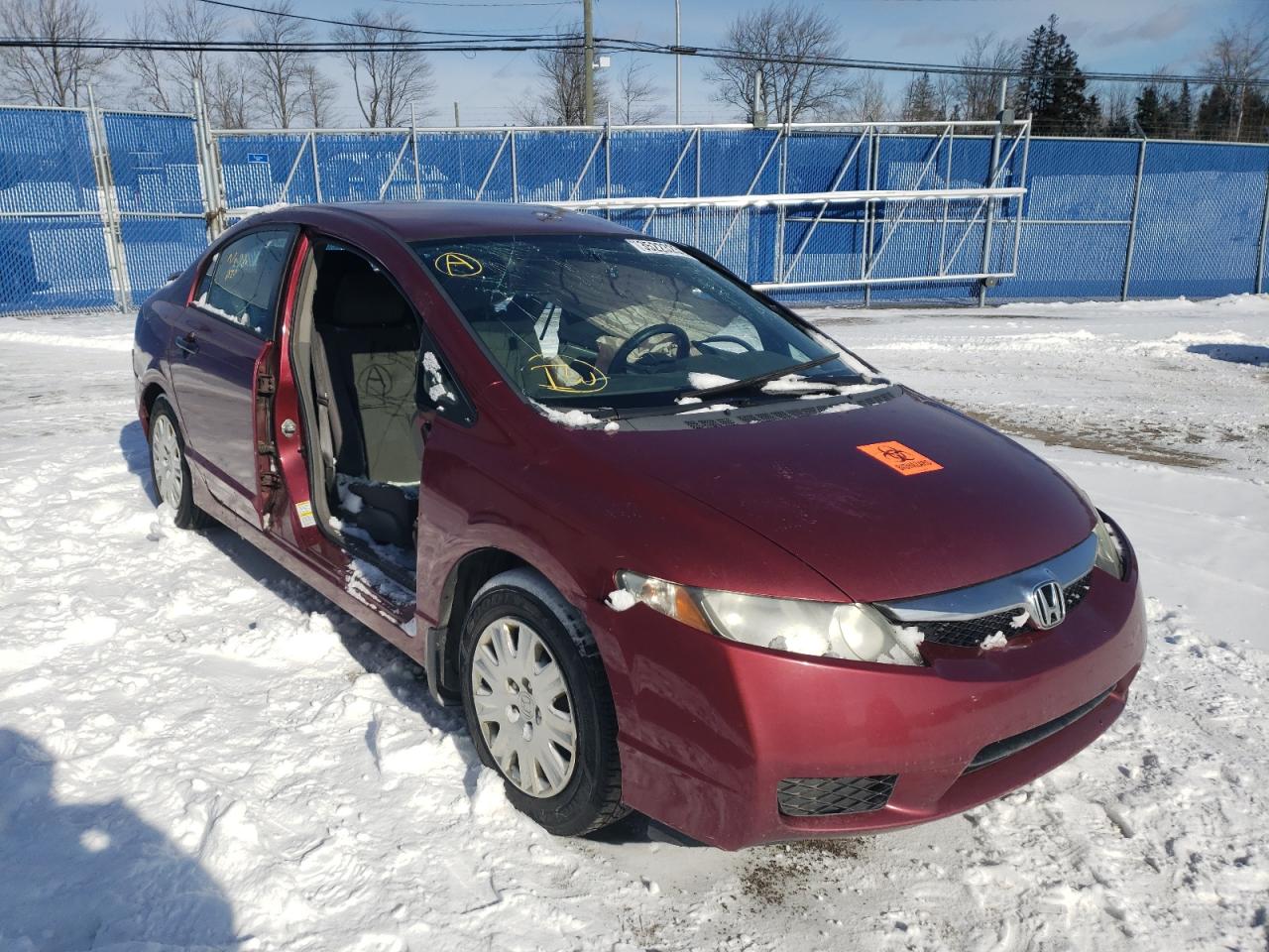 HONDA CIVIC DX 2009 with VIN 2HGFA15239H005226 - Photo from auction