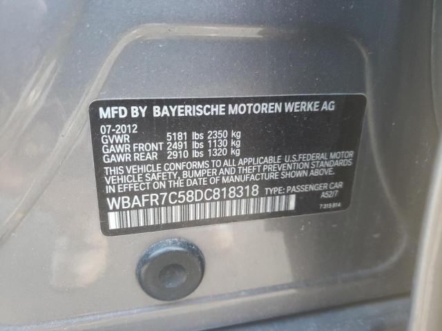 Photo 10 from auction – 2013 BMW 535 I with VIN WBAFR7C58DC818318