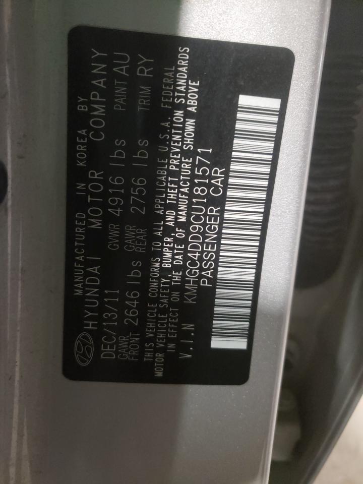 Photo 10 from auction – 2012 HYUNDAI GENESIS 3. with VIN KMHGC4DD9CU181571