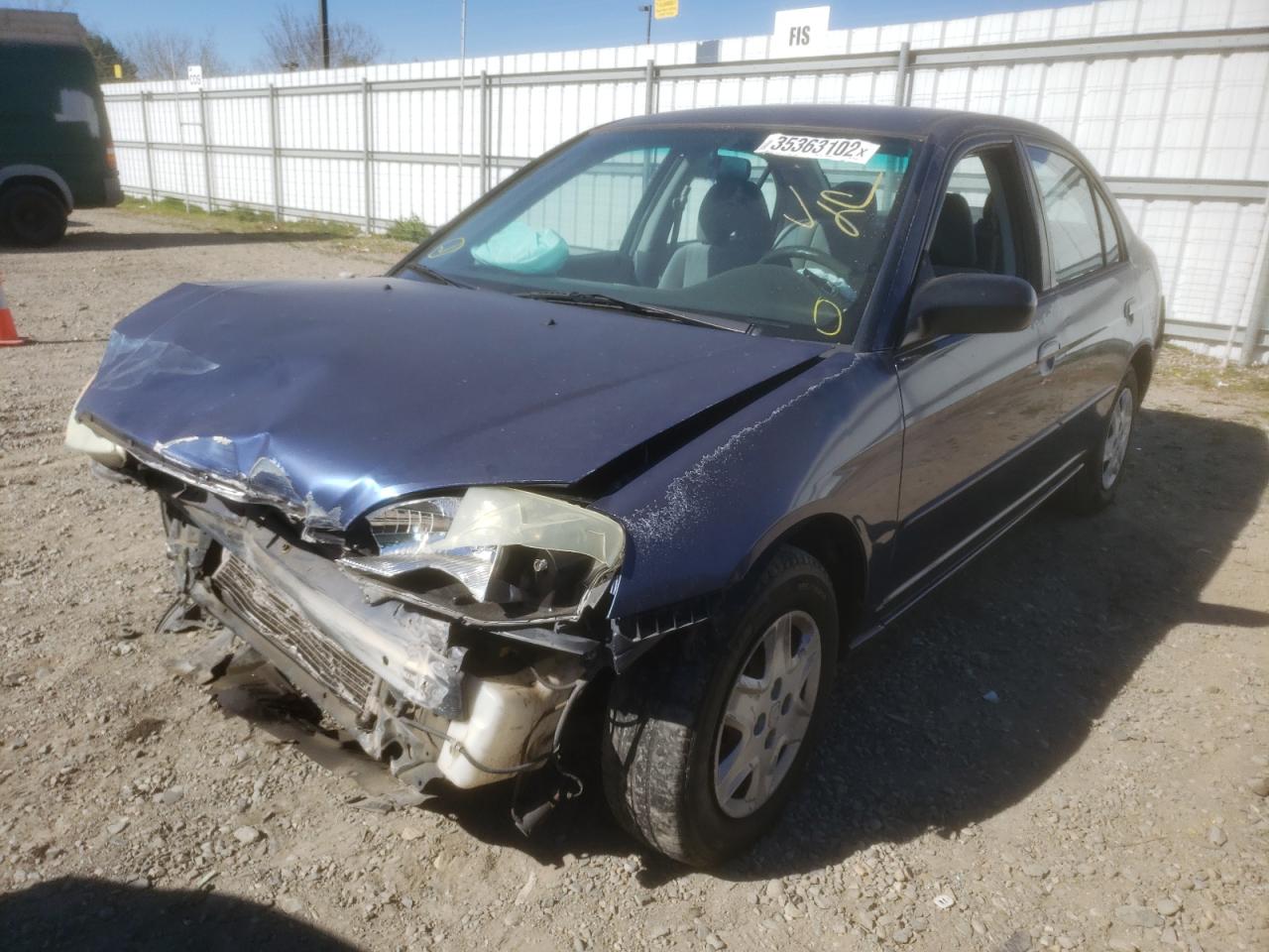 Photo 2 from auction – 2003 HONDA CIVIC LX with VIN 2HGES16543H621798