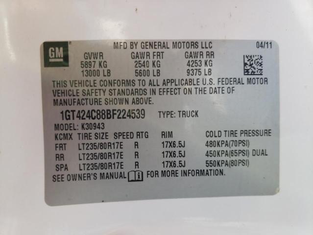 Photo 10 from auction – 2011 GMC SIERRA K35 with VIN 1GT424C88BF224539