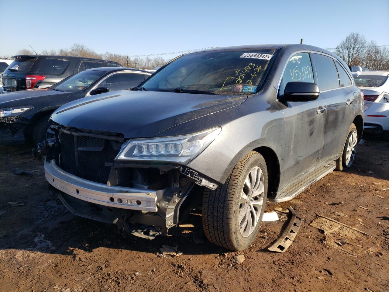 Photo 2 from auction – 2015 ACURA MDX TECHNO with VIN 5FRYD4H44FB001473