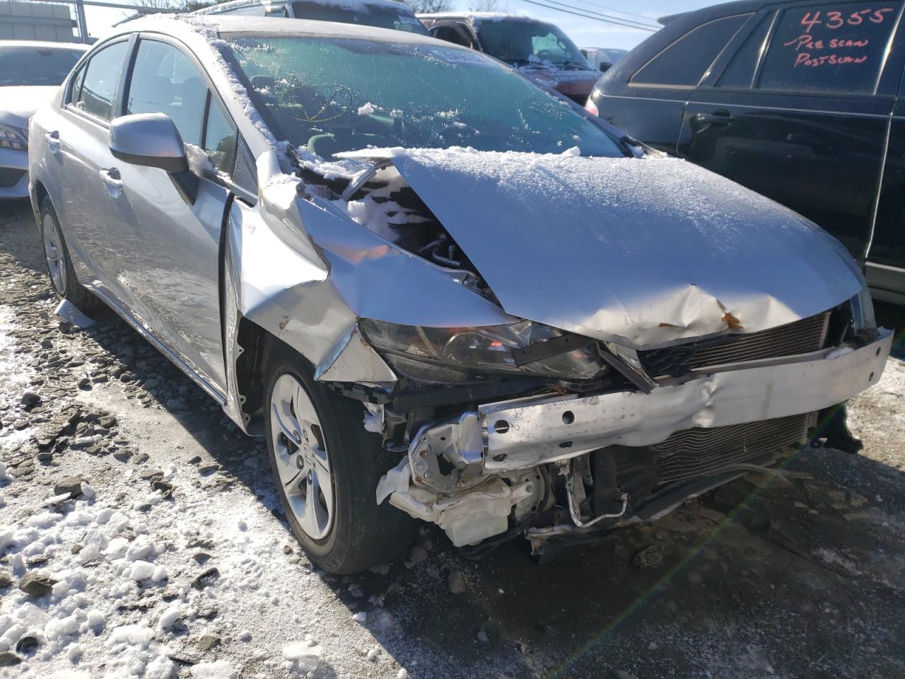 HONDA CIVIC LX 2013 with VIN 19XFB2F56DE209789 - Photo from auction