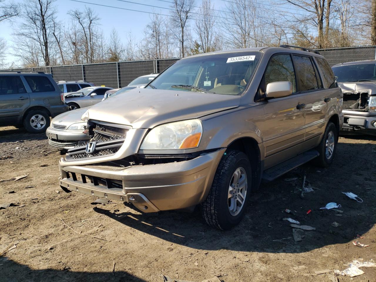 Photo 2 from auction – 2005 HONDA PILOT EX with VIN 2HKYF18465H501564