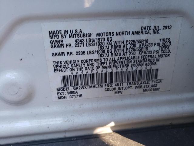 Photo 10 from auction – 2014 MITSUBISHI OUTLANDER with VIN 4A4AP3AU3EE002346