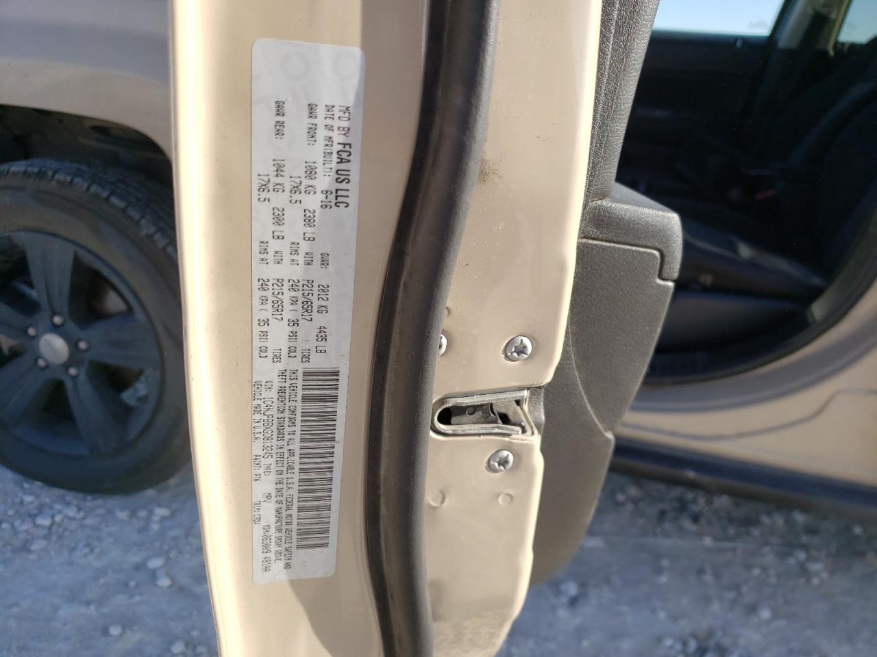 Photo 10 from auction – 2016 JEEP PATRIOT SP with VIN 1C4NJPBBXGD813245