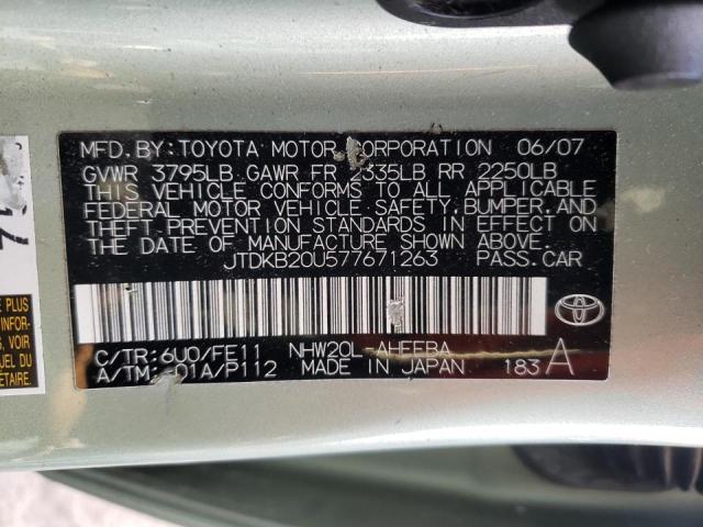 Photo 10 from auction – 2007 TOYOTA PRIUS with VIN JTDKB20U577671263