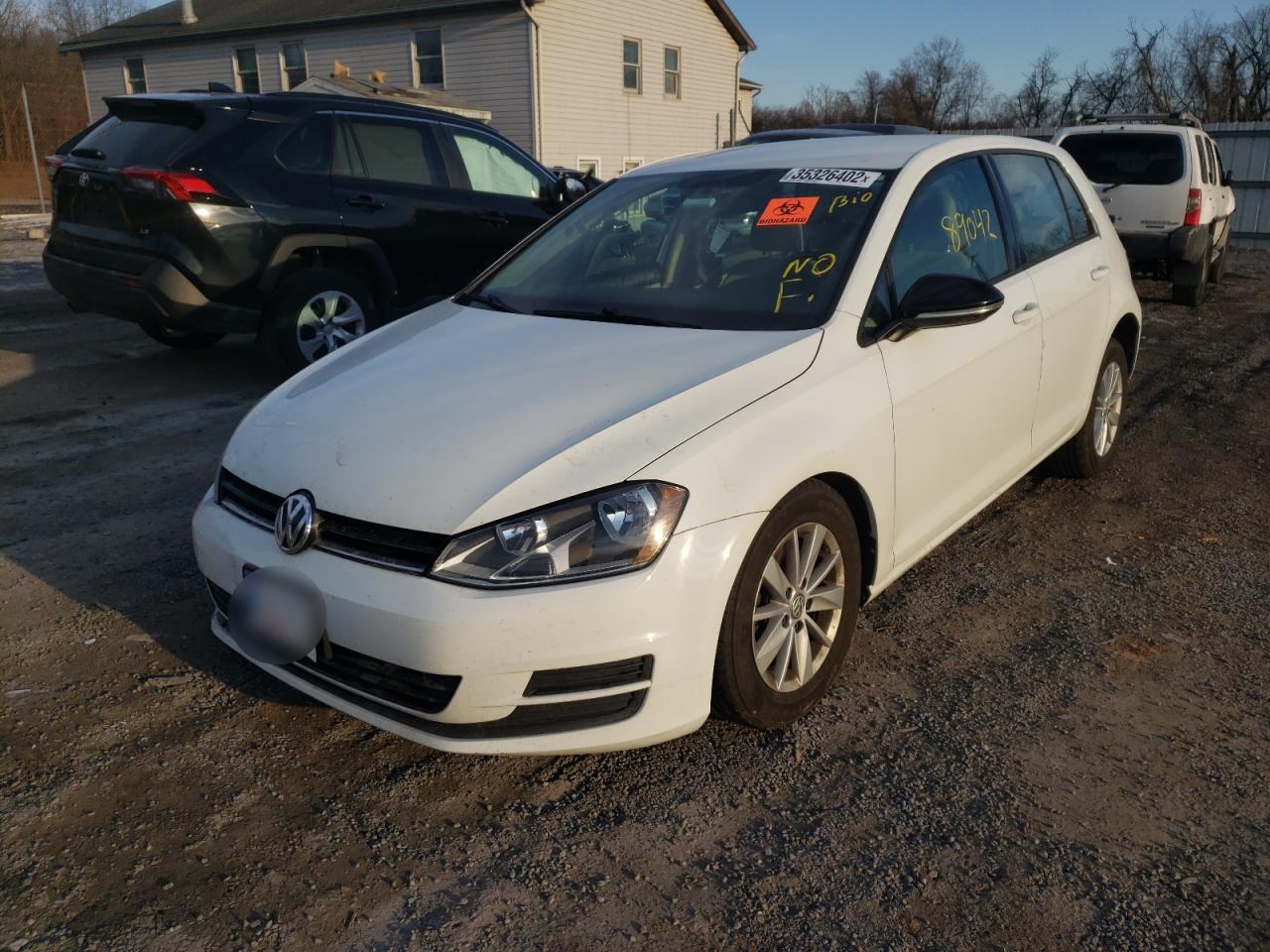Photo 2 from auction – 2017 VOLKSWAGEN GOLF S with VIN 3VW217AU9HM019703