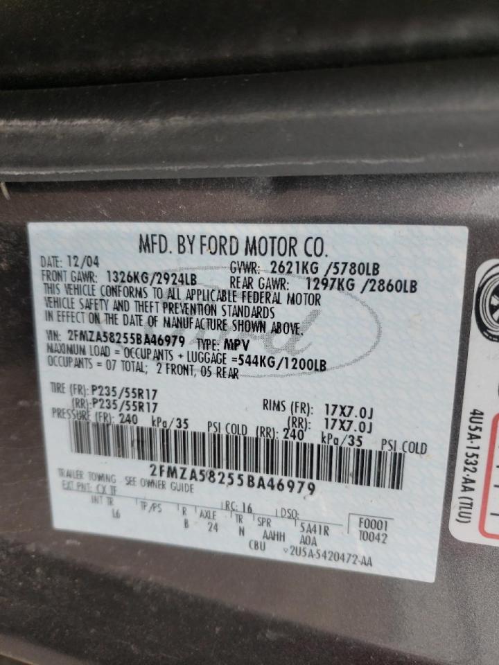 Photo 10 from auction – 2005 FORD FREESTAR L with VIN 2FMZA58255BA46979