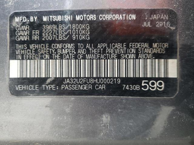 Photo 10 from auction – 2017 MITSUBISHI LANCER ES with VIN JA32U2FU8HU000219