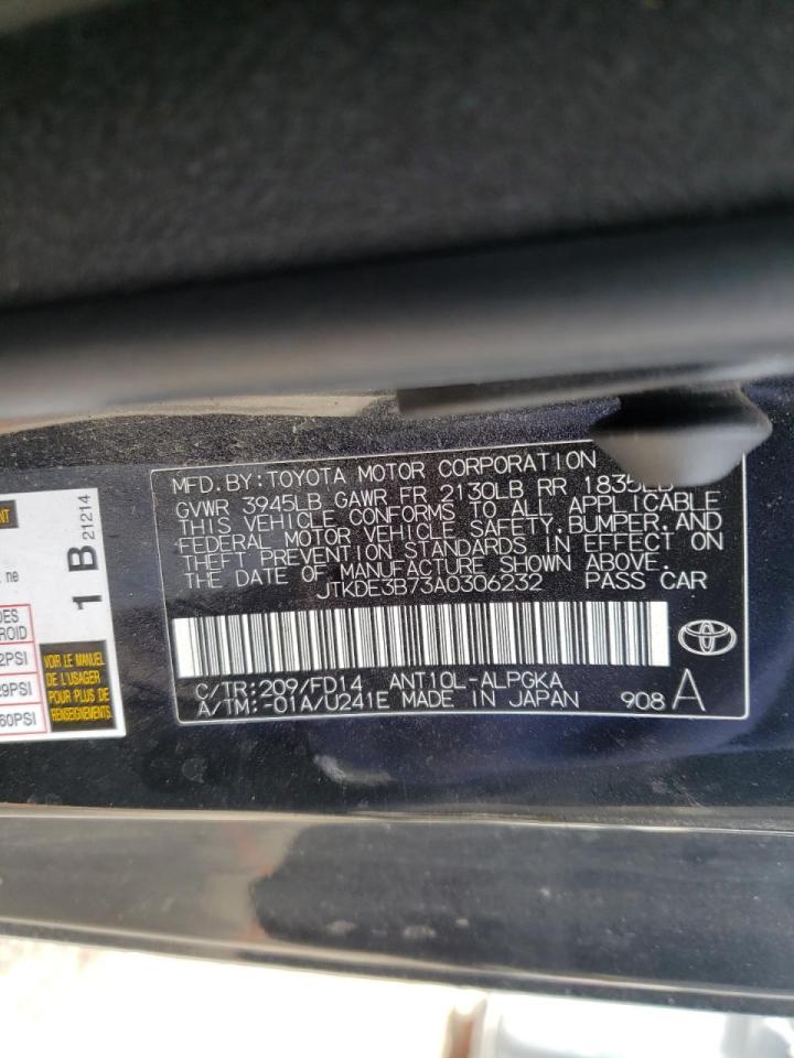 Photo 10 from auction – 2010 TOYOTA SCION TC with VIN JTKDE3B73A0306232