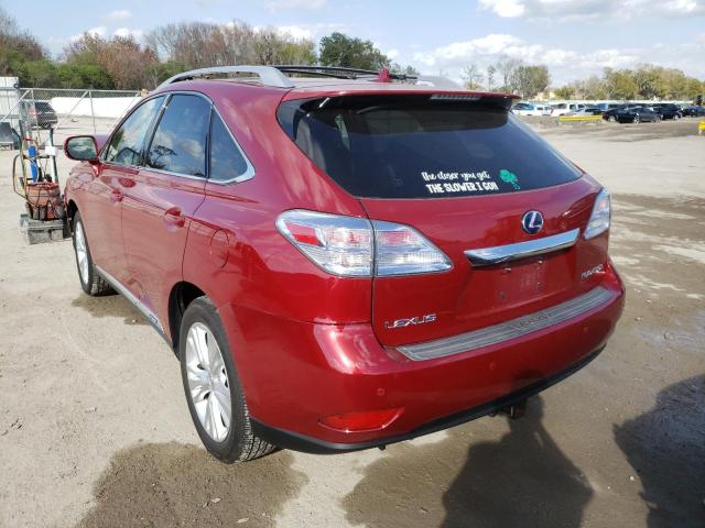 Photo 3 from auction – 2010 LEXUS RX 450 with VIN JTJBC1BA6A2016525