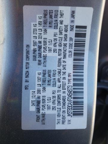 Photo 10 from auction – 2015 MAZDA CX-9 TOURI with VIN JM3TB3CAXF0454673