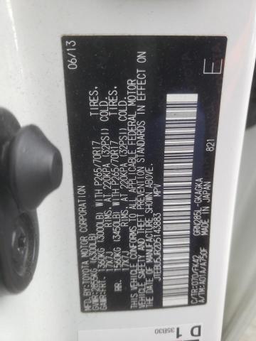 Photo 10 from auction – 2013 TOYOTA 4RUNNER SR with VIN JTEBU5JR2D5143883