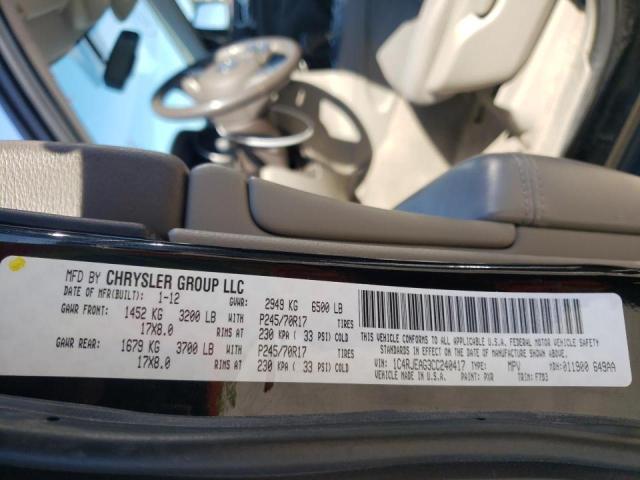 Photo 10 from auction – 2012 JEEP GRAND CHER with VIN 1C4RJEAG3CC240417