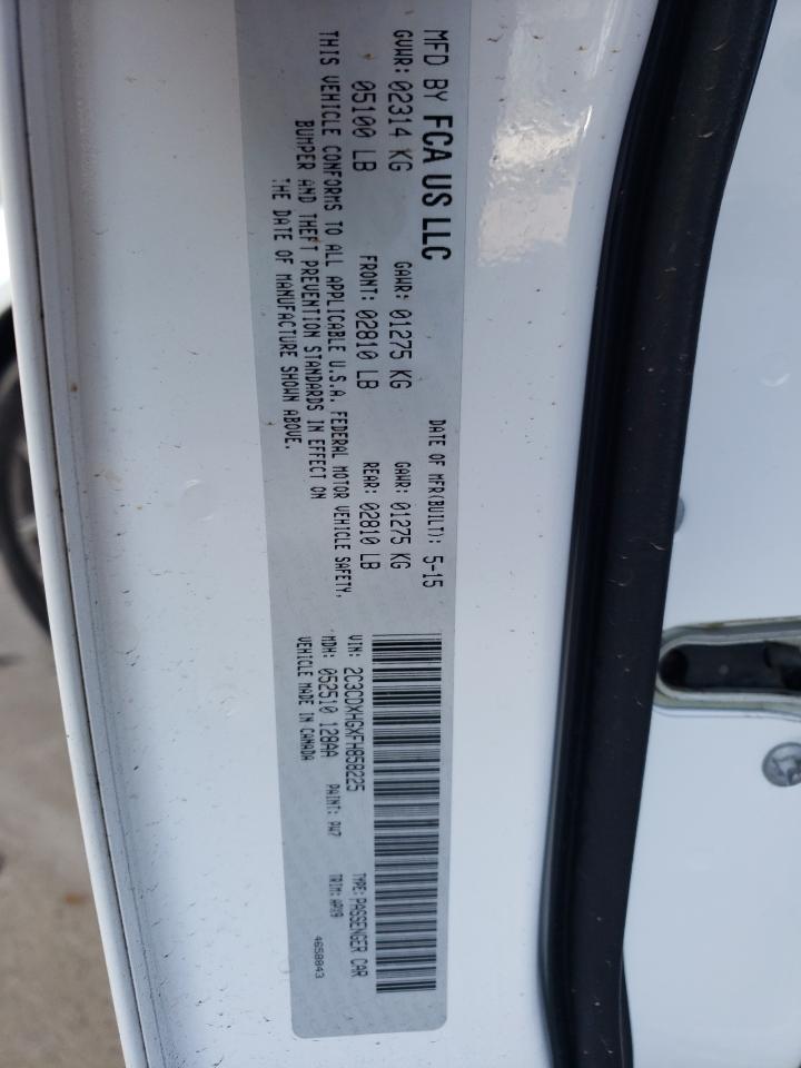 Photo 10 from auction – 2015 DODGE CHARGER SX with VIN 2C3CDXHGXFH858225