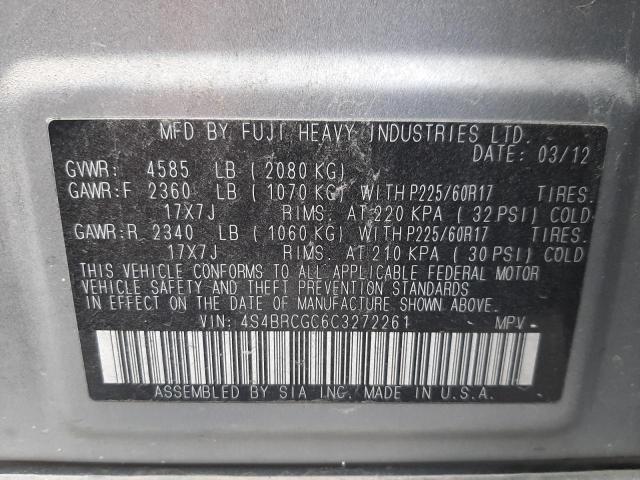 Photo 10 from auction – 2012 SUBARU OUTBACK 2. with VIN 4S4BRCGC6C3272261