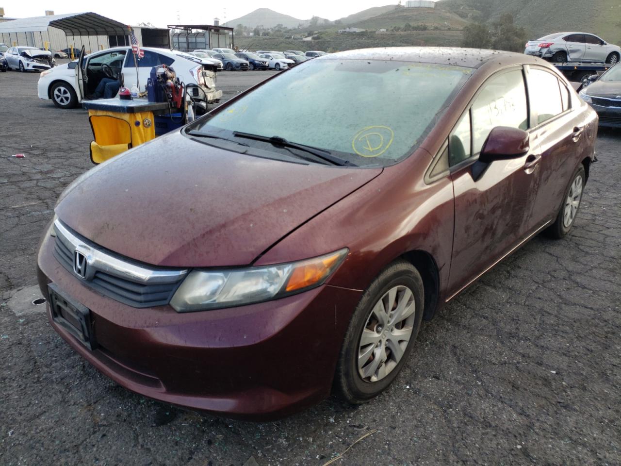 Foto 2 de la subasta – 2012 HONDA CIVIC LX con VIN 19XFB2F54CE320565