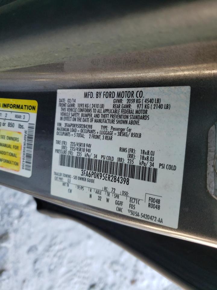 Photo 10 from auction – 2014 FORD FUSION TIT with VIN 3FA6P0K95ER284398