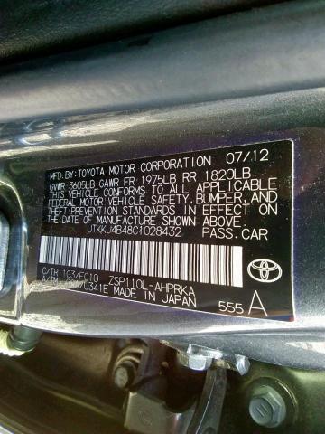 Photo 10 from auction – 2012 TOYOTA SCION XD with VIN JTKKU4B48C1028432