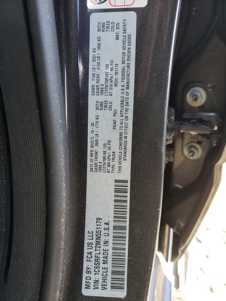 Photo 10 from auction – 2021 RAM 1500 REBEL with VIN 1C6SRFLT2MN551179