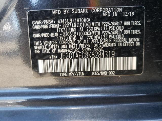Photo 10 from auction – 2019 SUBARU CROSSTREK with VIN JF2GTAEC8K8284319