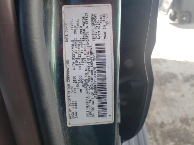 Photo 10 from auction – 2000 TOYOTA 4RUNNER SR with VIN JT3GN86R7Y0168075