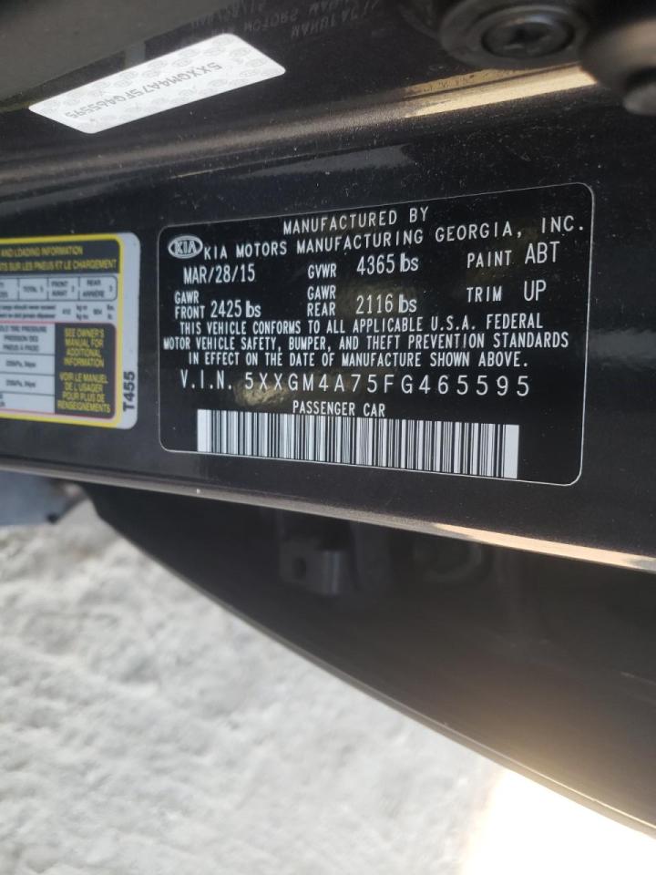 Photo 10 from auction – 2015 KIA OPTIMA LX with VIN 5XXGM4A75FG465595
