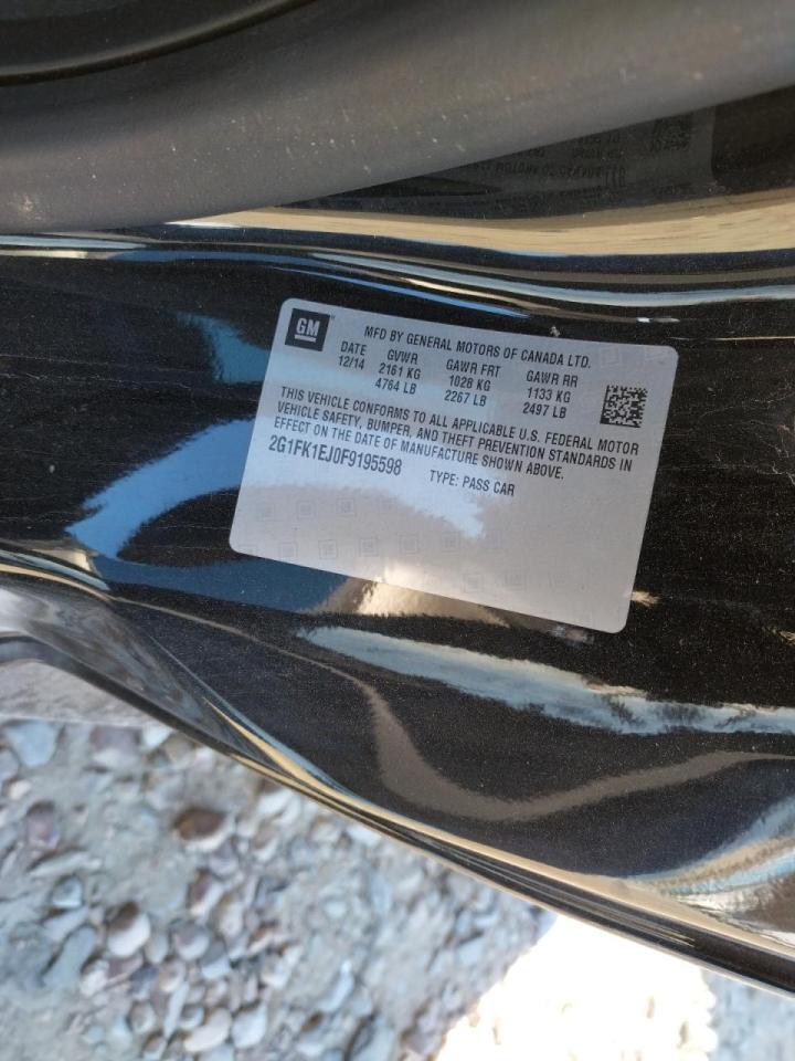 Photo 10 from auction – 2015 CHEVROLET CAMARO 2SS with VIN 2G1FK1EJ0F9195598