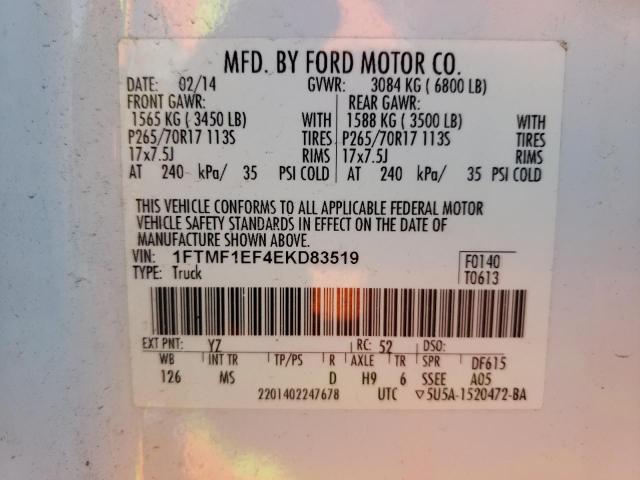 Фото 10 с аукциона – 2014 FORD F150 с VIN 1FTMF1EF4EKD83519