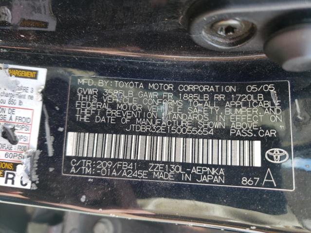 Photo 10 from auction – 2005 TOYOTA COROLLA CE with VIN JTDBR32E150055654