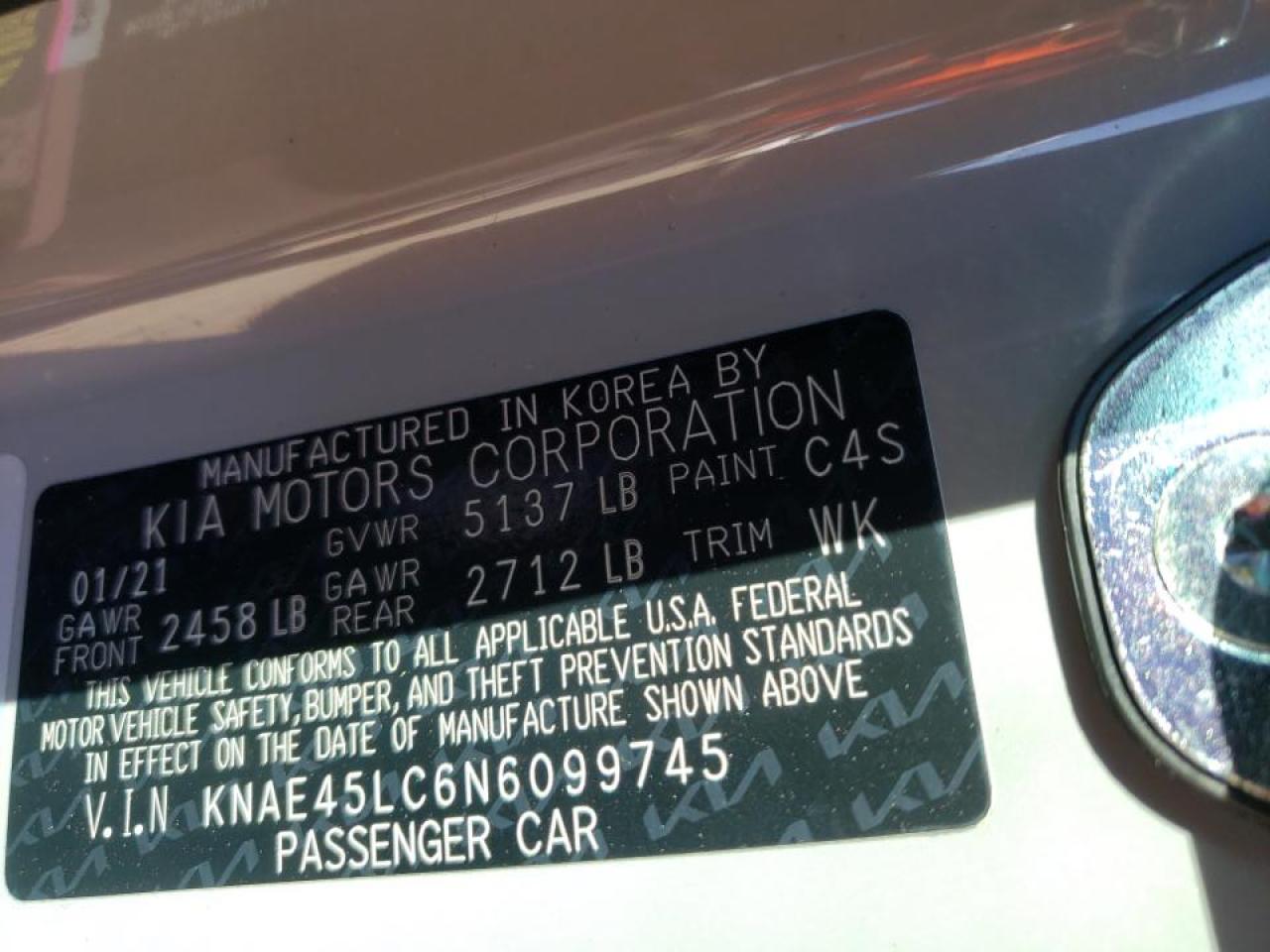 Photo 10 from auction – 2022 KIA STINGER GT with VIN KNAE45LC6N6099745
